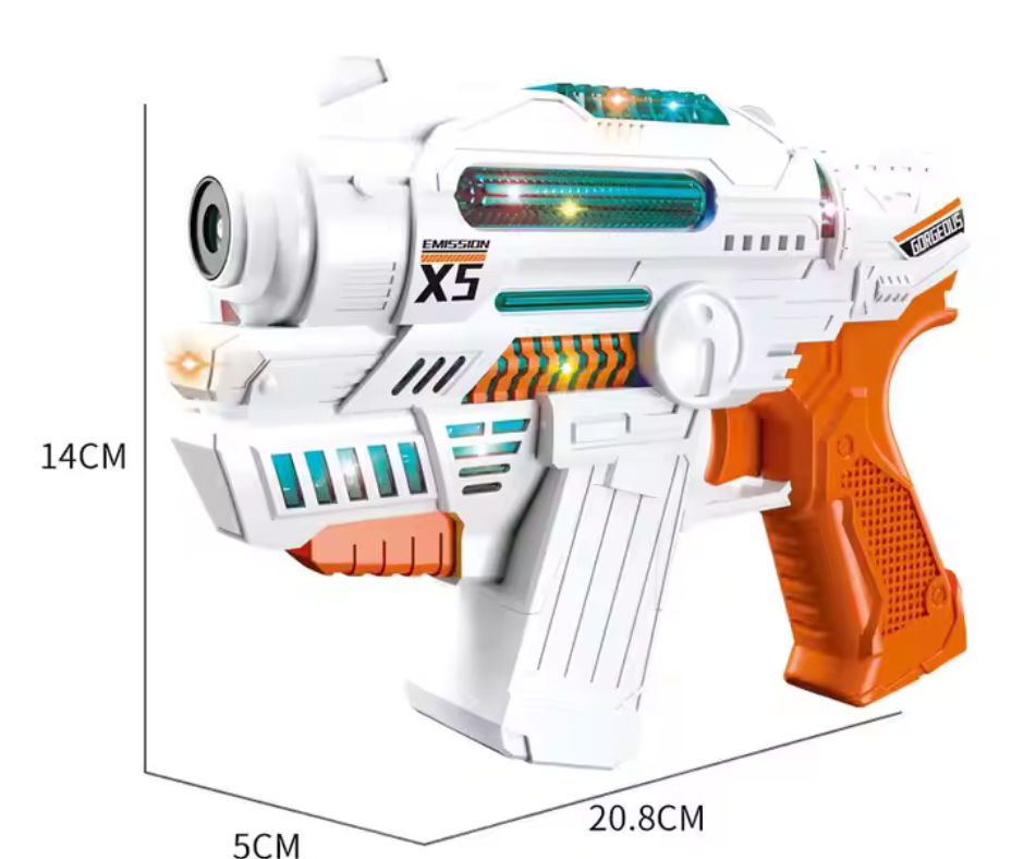 Sci-Fi Bubble Gun Toy – Colorful Light & Music Automatic Bubble Blaster
