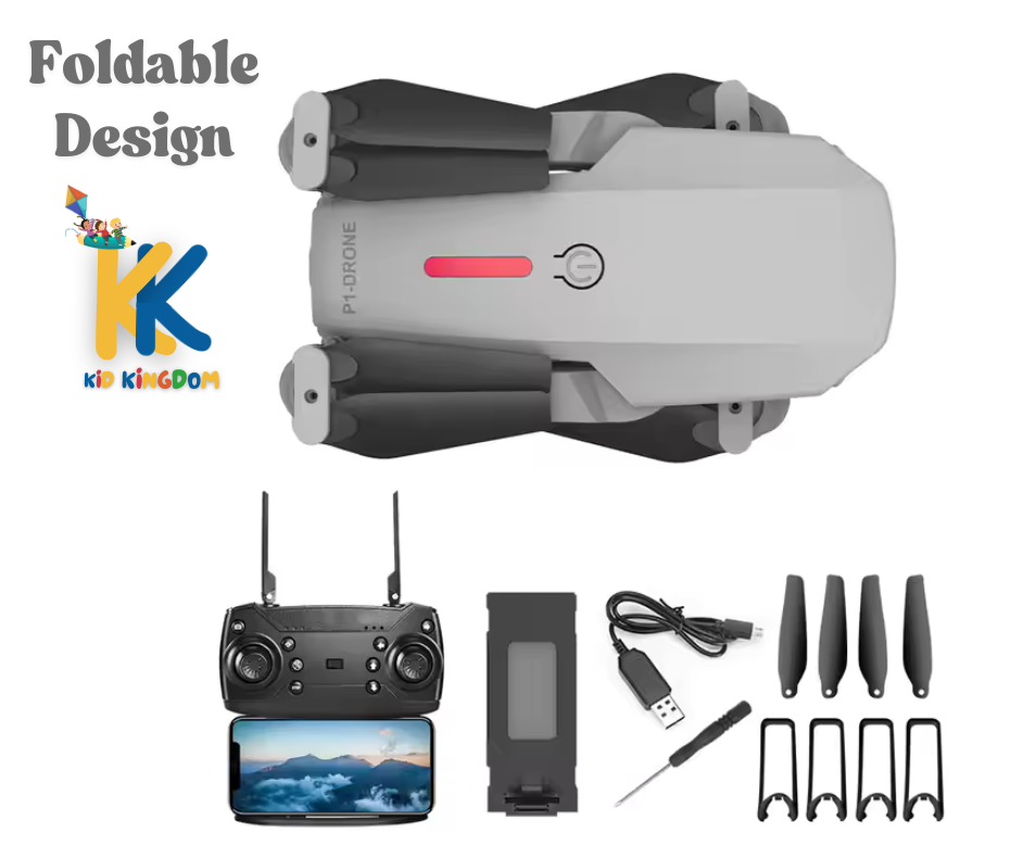 Foldable Drone Toy with Camera – Phone Connect & Easy Controls for Kids