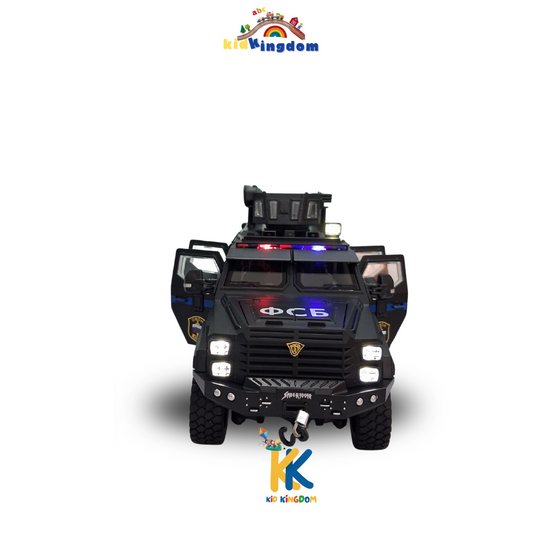 Metal Die-Cast Police Armored Vehicle Model β Black & White