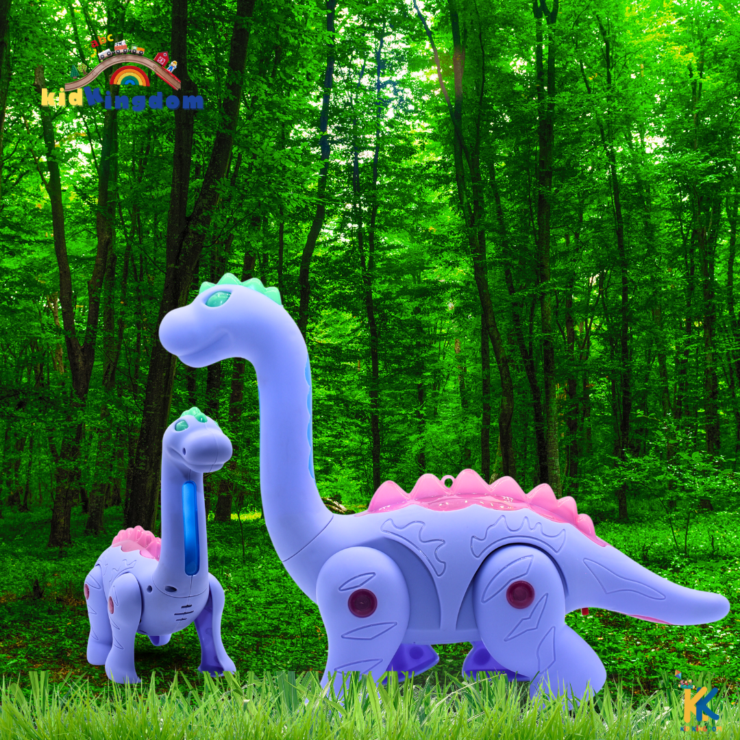 Electric Pet Dinosaur Toy with Lights & Music | Walking Brontosaurus Toy