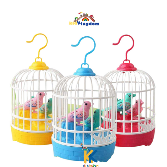 Toy Bird Cage with Chirping Birds & Light Music β 3 Colors