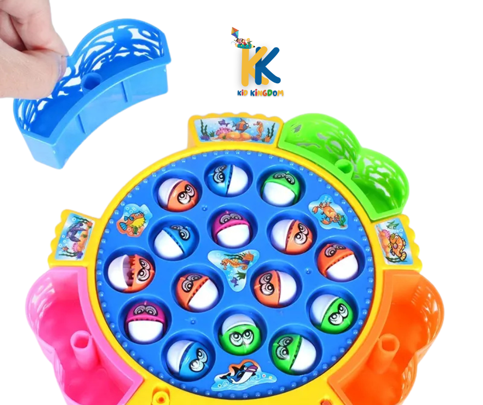 Rotating Fishing Game Toy – Light & Music | Catch-The-Fish Multiplayer Fun