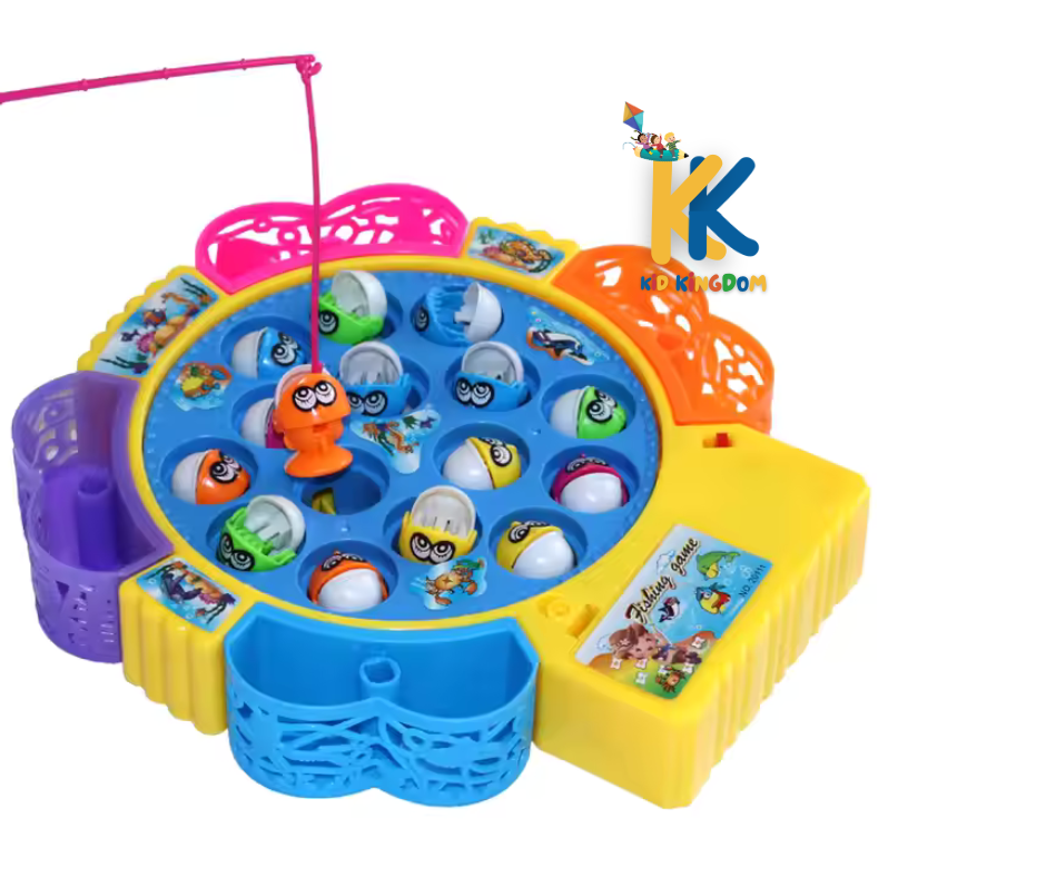 Rotating Fishing Game Toy – Light & Music | Catch-The-Fish Multiplayer Fun