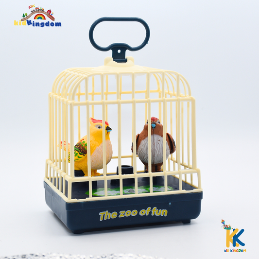 Talking Bird Cage Toy with Light, Movement & Sound Repeating Function