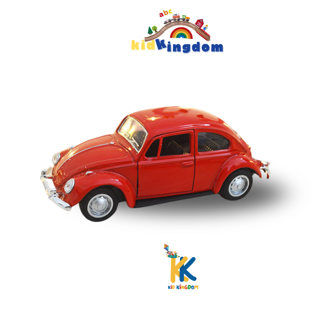 Vintage Red Die-Cast Beetle Toy Car | Classic Metal Collectible