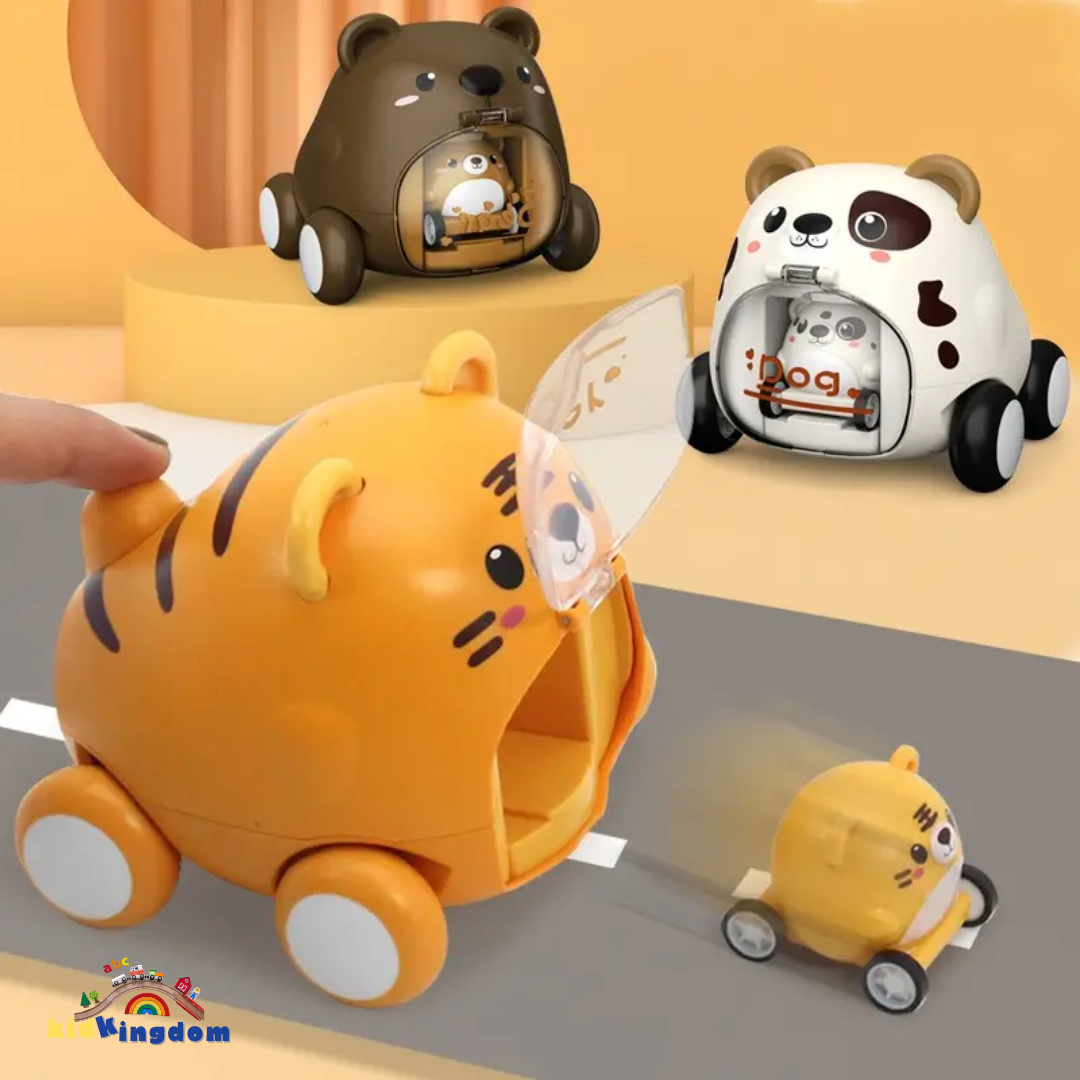 Animal Fun Shooting Car – Surprise Puppy & Tiger Cub Toy
