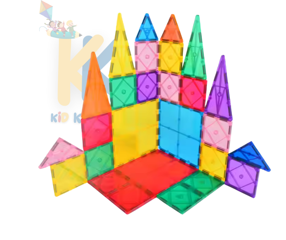 Magnetic Tiles Building Blocks – 52 / 64/ 120 Pcs | STEM Construction Toy