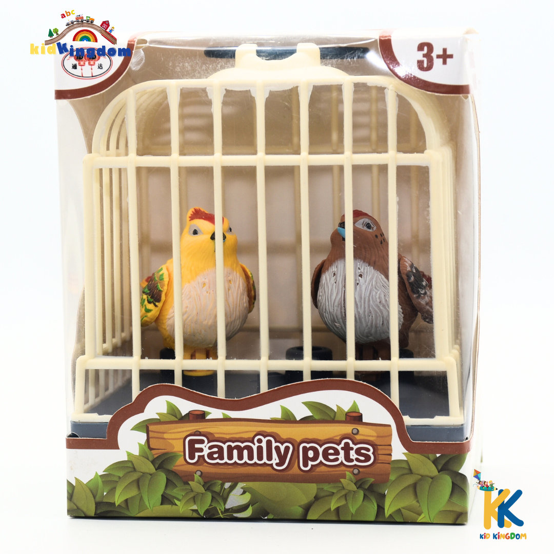 Talking Bird Cage Toy with Light, Movement & Sound Repeating Function