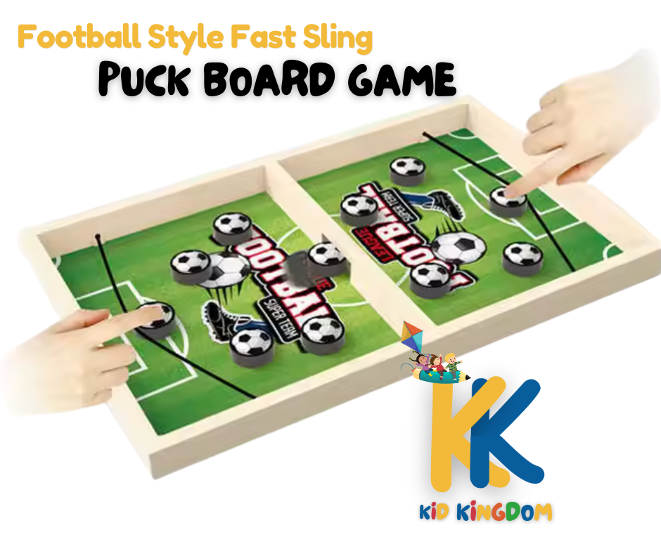 Football Style Fast Sling Puck Board Game – 2-Player Action Game for Kids