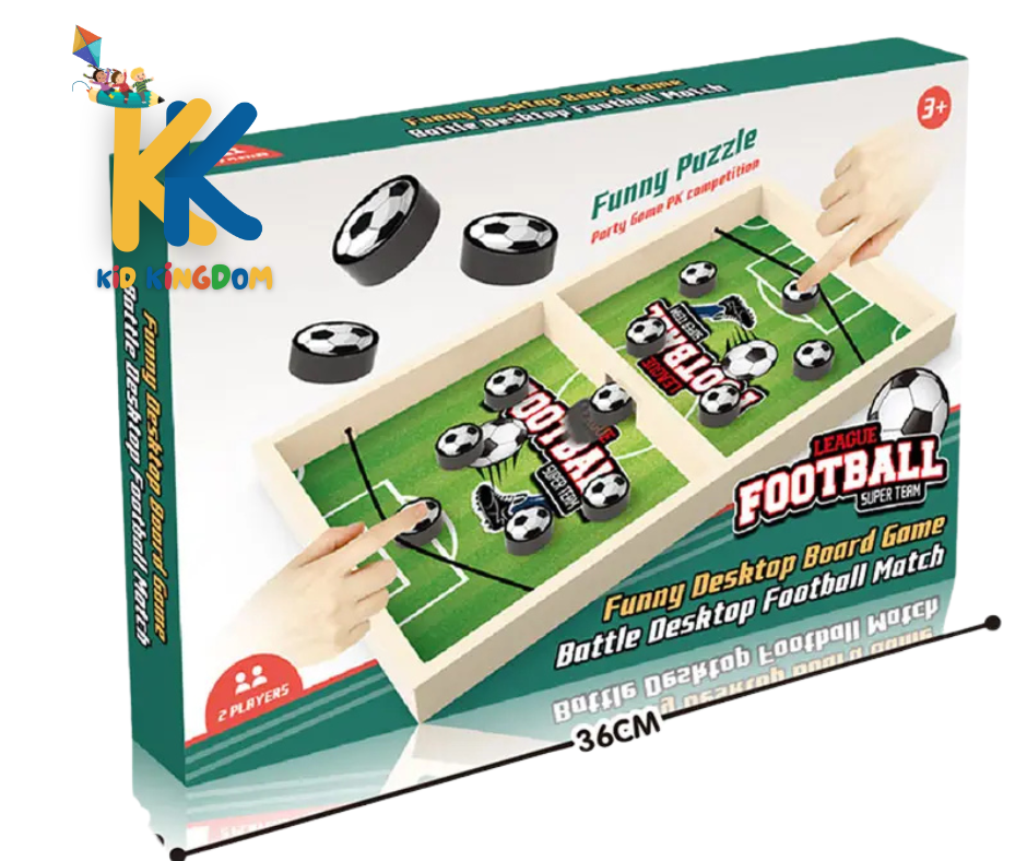 Football Style Fast Sling Puck Board Game – 2-Player Action Game for Kids