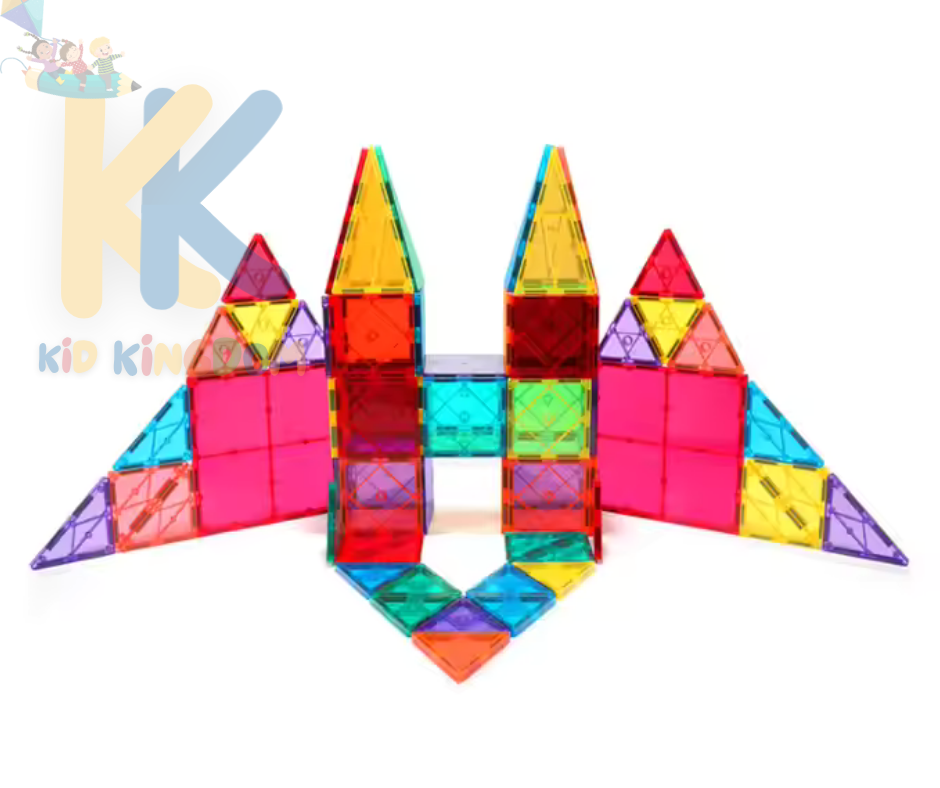 Magnetic Tiles Building Blocks – 52 / 64/ 120 Pcs | STEM Construction Toy