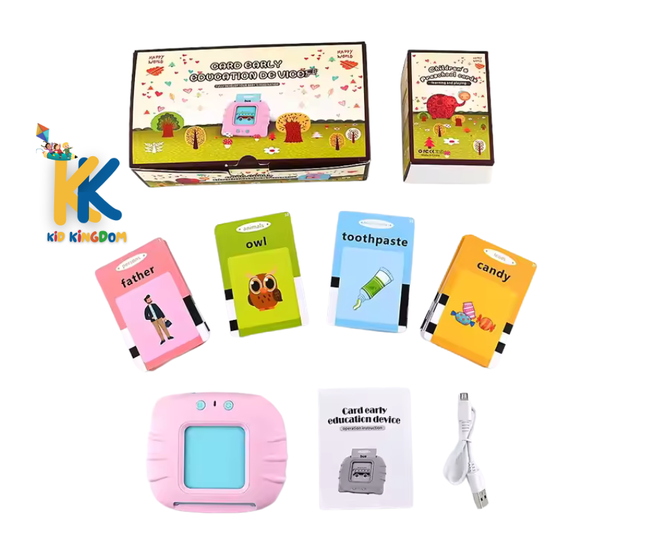 Flashcard Reader Game for Kids – Rechargeable Learning Toy with 300 Cards