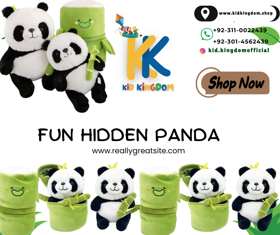 Hidden Panda Plush Toy – Pop-Out Bamboo Friend