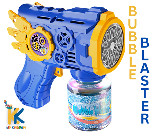 Flying Armor Automatic Bubble Gun – 12-Hole Blaster with LED Light