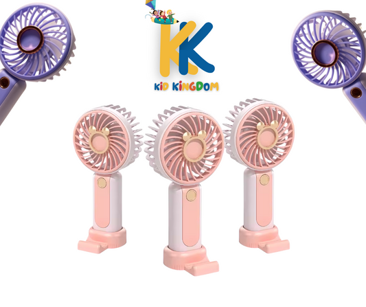 Mini Rechargeable Handheld Fan – Portable Cooling for Kids & Adults