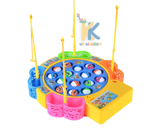 Rotating Fishing Game Toy – Light & Music | Catch-The-Fish Multiplayer Fun