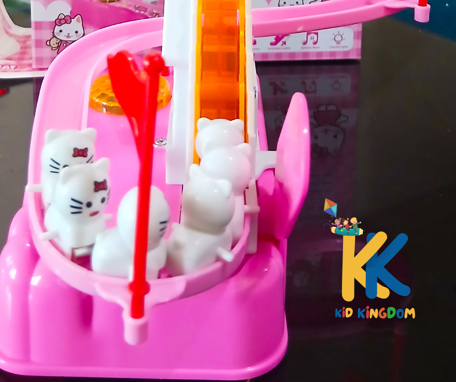 Hello Cat Climbing Toy – Musical Track Toy with Lights for Girls