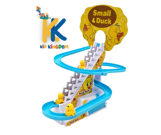 Automatic Climbing Duck Toy – Musical &amp; Light-Up Track for Kids