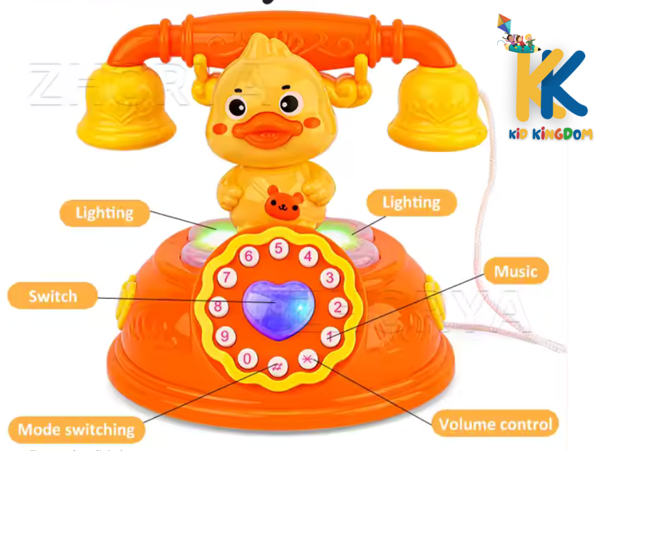 Musical Duck Telephone Toy – Old Style Fun Phone for Kids