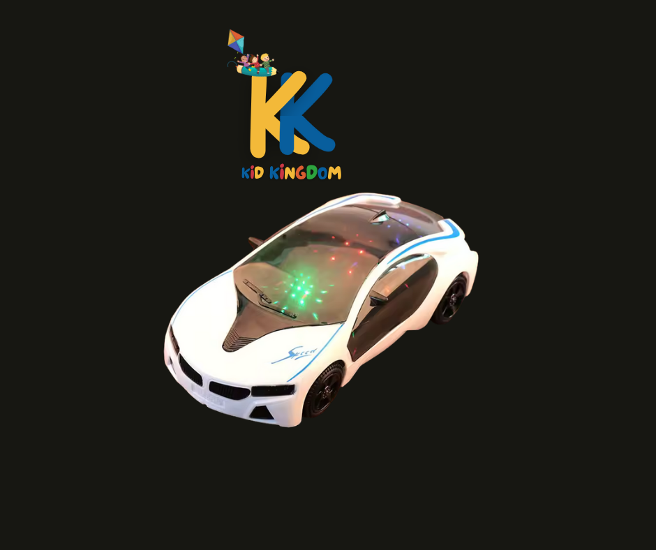 White RC Sports Car – Remote Control Racer for Kids
