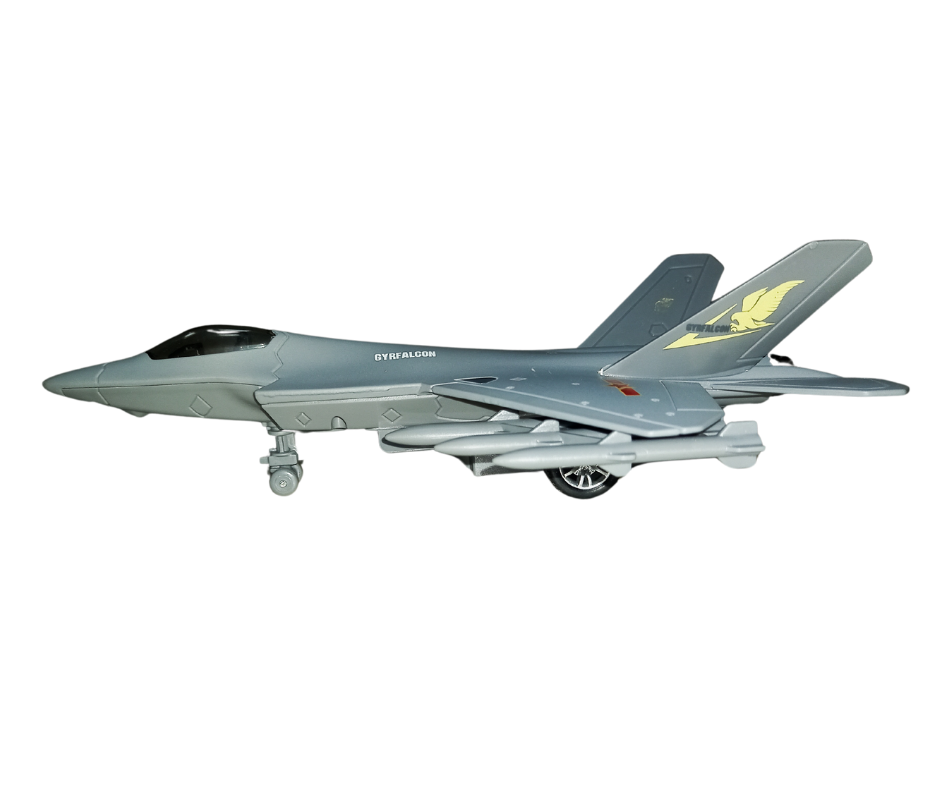 Mini J-20 Fighter Jet Model Toy – Metal Body with Light & Sound