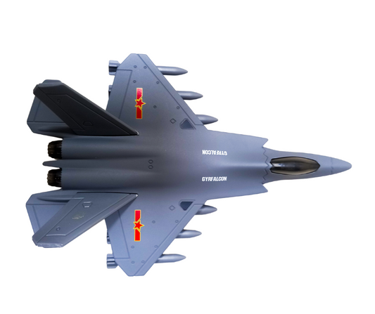 Mini J-20 Fighter Jet Model Toy – Metal Body with Light & Sound