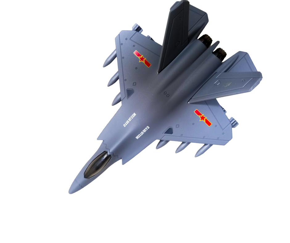 Mini J-20 Fighter Jet Model Toy – Metal Body with Light & Sound