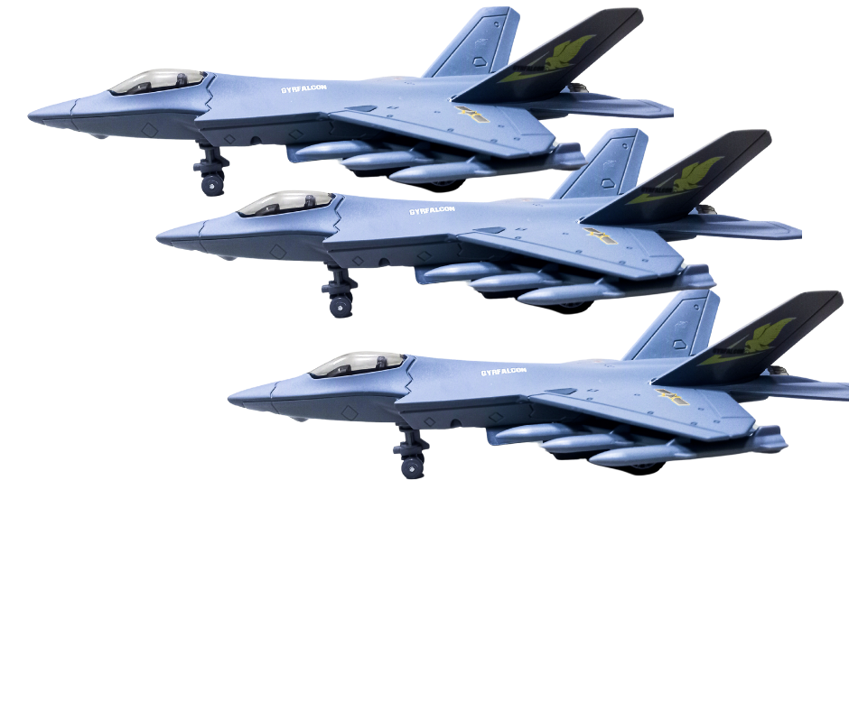 Mini J-20 Fighter Jet Model Toy – Metal Body with Light & Sound
