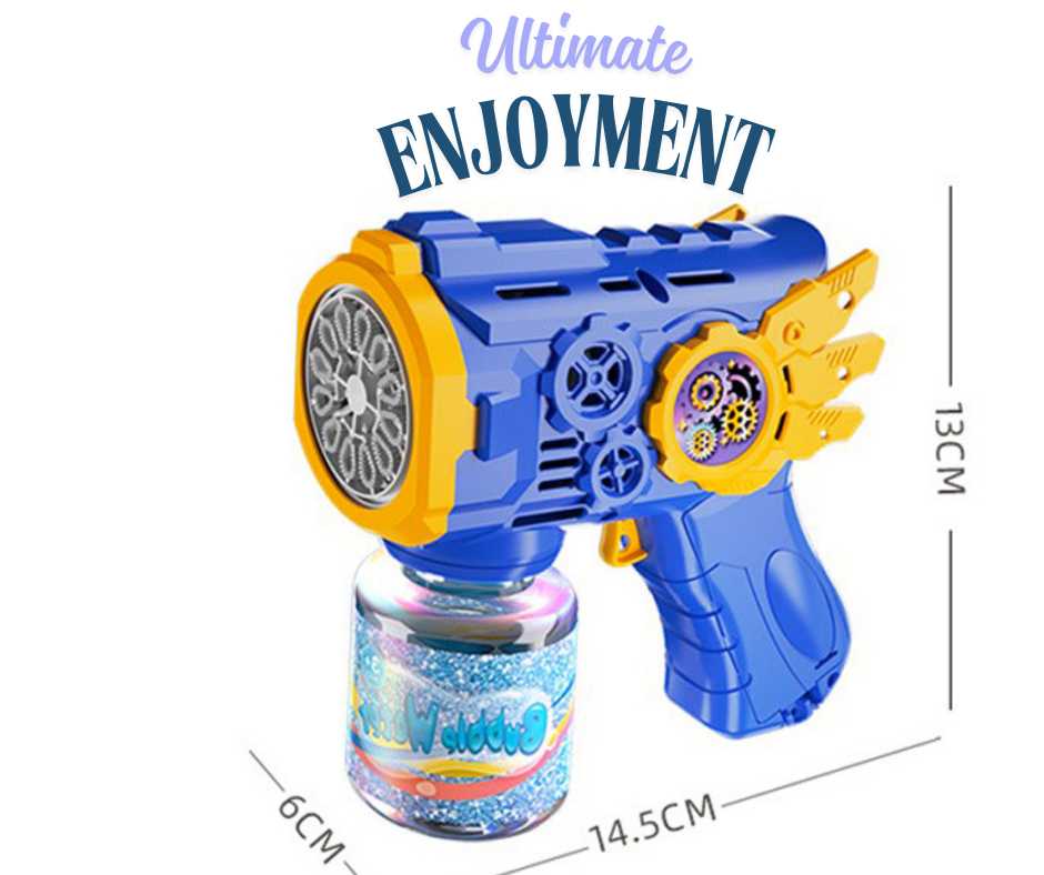 Flying Armor Automatic Bubble Gun – 12-Hole Blaster with LED Light