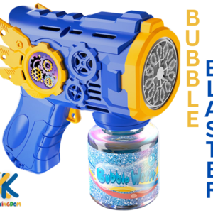 Flying Armor Automatic Bubble Gun – 12 Hole LED Bubble Blaster for Kids