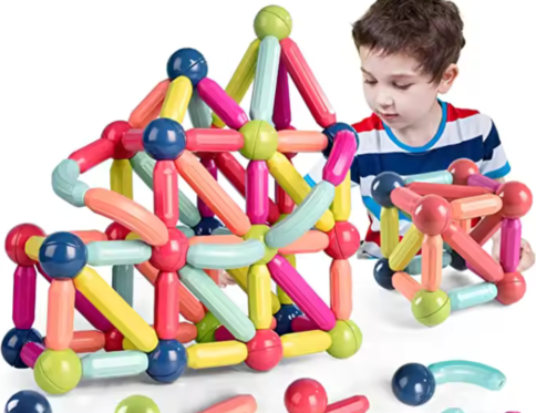 Magnetic Bar Block Set – 56, 64, 86 pcs | STEM Toy for Kids