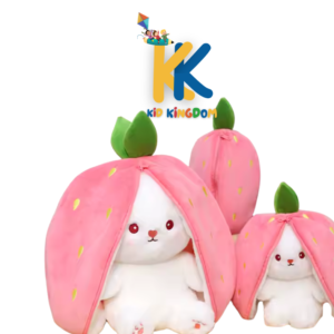 Convertible Bunny Plush Toy – Soft Surprise Bunny with Hidden Floppy Ears