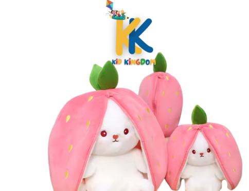 Convertible Bunny Plush Toy – Soft Surprise Bunny with Hidden Floppy Ears