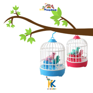 Toy Bird Cage with Chirping Birds & Light Music – Colorful Kids Decorative Toy