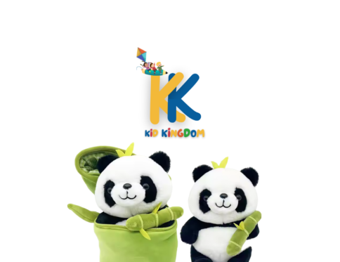 Surprise Panda Plush Toy with Zip Pouch – Soft Stuffed Panda for Kids