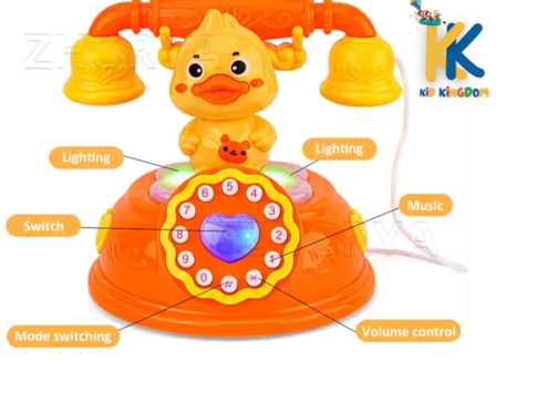 Musical Duck Toy Telephone – Interactive Rotary Phone for Toddlers