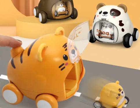 Animal Fun Shooting Car – 2 in 1 Surprise Friction Toy Car for Kids