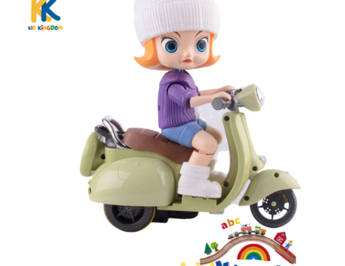 Kids Musical Girl Scooter Toy with Lights, Music & Spin Action