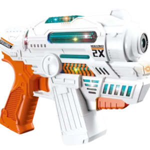 Sci-Fi Bubble Gun Toy – Colorful Light & Music Automatic Bubble Blaster