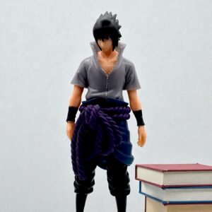 Sasuke Uchiha Anime Action Figure - Naruto Shippuden Collectible Toy (Grey Outfit Version)