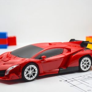 Large Scale 2-in-1 Remote Control Transforming Robot Car – One-Button Deformation Terminator Sports Car