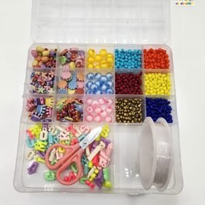 DIY Luxury Bead Jewelry Making Kit – Fancy Alphabet & Crystal Bead Set with Tools for Girls
