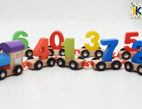 Wooden Number Counting Train Set – 11-Piece Montessori Educational Math Toy for Toddlers
