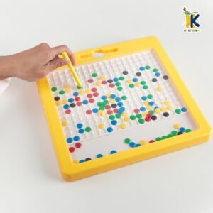 Magnetic Dot Drawing Board for Kids – Creative Montessori Art Pad with Pattern Cards & Stylus