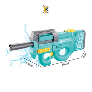 AUG Tactical Electric Water Gun Toy with External Bottle Extension – 30 Feet Long Range Automatic Squirt Blaster with High Capacity & Rechargeable Battery for Kids