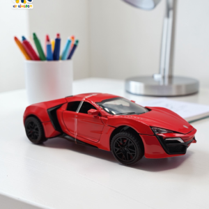 Lykan Hypersport 1:32 Diecast Metal Model Car with Lights & Glass Box Packaging