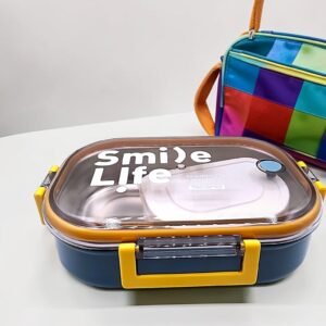 Smile Life Stainless Steel Lunch Box with Detachable Side Container & Vent Valve