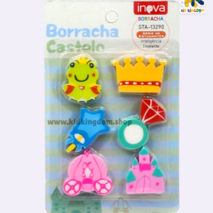 Cute Princess Theme Shaped Erasers Set