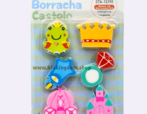 Cute Princess Theme Shaped Erasers Set