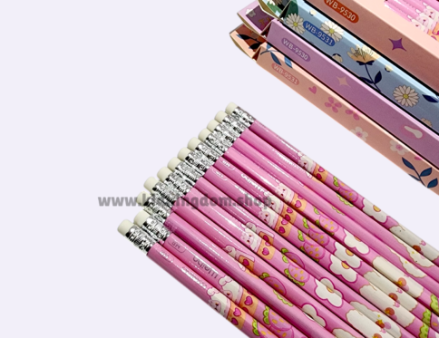 Cute Pattern HB Pencils 12 Pack